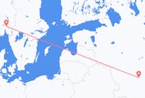 Vols depuis la ville de Kalouga vers la ville d'Oslo