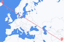 Flyrejser fra New Delhi, Indien til Egilsstaðir, Island