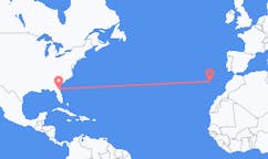 Flyreiser fra Jacksonville, USA til Porto Santo, Portugal