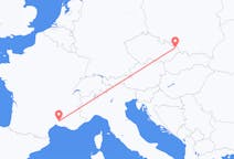 Vols de Nîmes, France pour Ostrava, Tchéquie
