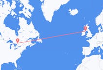캐나다 노스 베이에서 출발해 북아일랜드 벨파스트로(으)로 가는 항공편