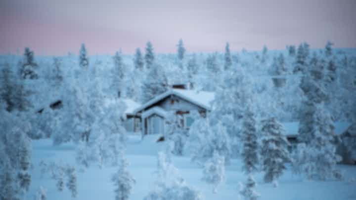 Atividades desportivas na neve em Saariselkä, Finlândia