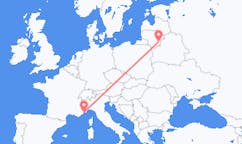 Flyg från Vilnius, Litauen till Monaco, Monaco