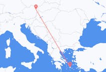 Flyg från Naxos, Grekland till Vienna, Österrike