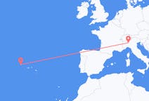 Flights from Flores Island, Portugal to Milan, Italy