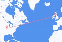 Loty z Columbia, Stany Zjednoczone do Douglasa, Wyspę Man