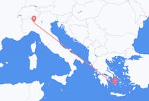 Flyreiser fra Plaka, Milos, Hellas til Milano, Italia