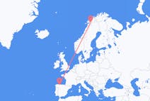 Vols de Narvik, Norvège vers Santiago du Mont, Espagne