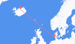 Flyg från staden Westerland till staden Akureyri