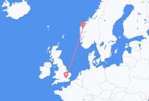 Flights from Sandane, Norway to London, England