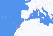 Flyreiser fra Ajuy, Spania til Nice, Frankrike