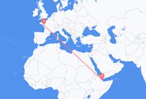 Flyreiser fra Balbala, Djibouti til Nantes, Frankrike