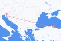 Flyg från Rijeka, Kroatien till Samsun, Turkiet
