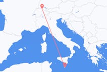 Vluchten van Zürich, Zwitserland naar Valletta, Malta