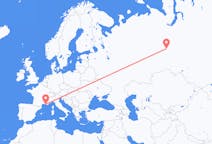 Flights from Khanty-Mansiysk, Russia to Marseille, France