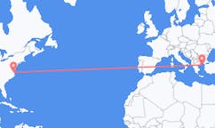 Flyrejser fra Norfolk, USA til Lemnos, Grækenland