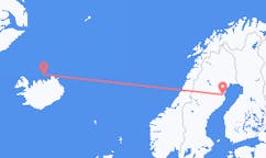 Loty z Grimsey, Islandia do Skellefteå, Szwecja