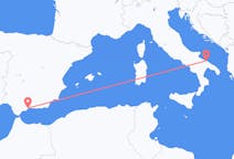 Vluchten van Malaga, Spanje naar Bari, Italië