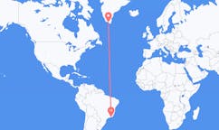 Flyreiser fra Rio de Janeiro, Brasil til Qaqortoq, Grønland