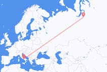 Flights from Novy Urengoy, Russia to Naples, Italy