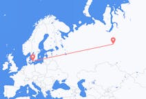 Fly fra Kogalym til Malmø