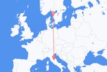Flyg från Göteborg, Sverige till Perugia, Italien