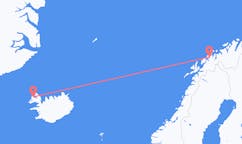 Flights from the city of Tromsø, Norway to the city of Ísafjörður, Iceland