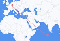 Flyreiser fra Gan, Maldivene til Basel, Sveits