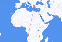 Flyreiser fra Catumbela, Angola til Plaka, Hellas