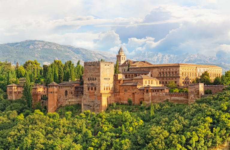 Photo of ancient arabic fortress of Alhambra, Granada, Spain.