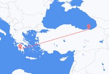Vluchten van Kalamáta, Griekenland naar Trabzon, Turkije