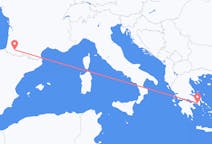 Vluchten van Pau, Frankrijk naar Athene, Griekenland