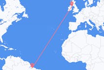 Flyg från Belém (kommun i Brasilien, Pará, lat -1,34, long -48,42), Brasilien till Belfast, Nordirland