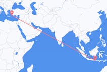 Flyreiser fra Denpasar, Indonesia til Rhodos, Hellas