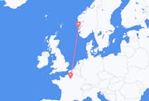 Flyrejser fra Stord, Norge til Paris, Frankrig