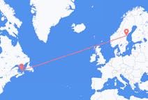 Flyrejser fra Les Îles-de-la-Madeleine, Quebec, Canada til Sundsvall, Sverige