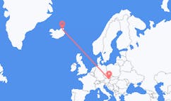 Flyreiser fra Thorshofn, Island til Vienna, Østerrike