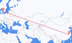 Flyg från Huangshan, Kina till Ängelholm, Sverige