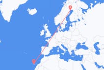 Flights from San Sebastián de La Gomera, Spain to Luleå, Sweden