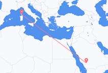 Vluchten van Bisha, Saoedi-Arabië naar Figari, Frankrijk