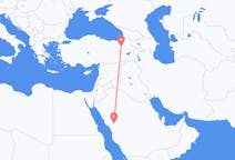 Flug frá Medina, Sádi-Arabíu til Erzurum, Tyrklandi