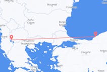 Loty z Ochryda, Macedonia Północna z Zonguldak, Turcja