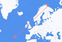 Vols depuis la ville de Kirkenes vers la ville de Horta (Açores)