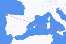 Flyrejser fra Palermo til La Coruña