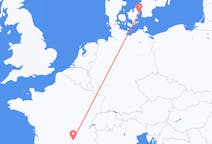 Flyg från Le Puy-en-Velay, Frankrike till Köpenhamn, Danmark