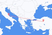 Vluchten van Ankara, Turkije naar Pescara, Italië