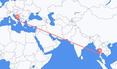 Flights from Bokpyin, Myanmar (Burma) to Bari, Italy