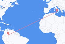 Flyreiser fra Mitú, Colombia til Palermo, Italia