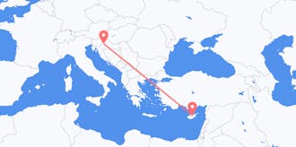 Flights from Croatia to Cyprus