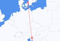 从里耶卡飞往哥本哈根的航班